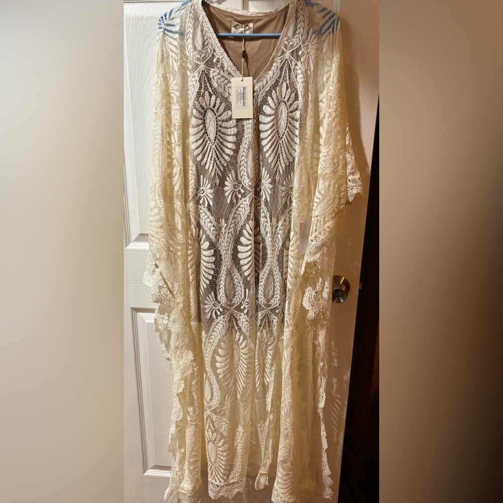 Joyfolie Ivory Lace Cover-Up